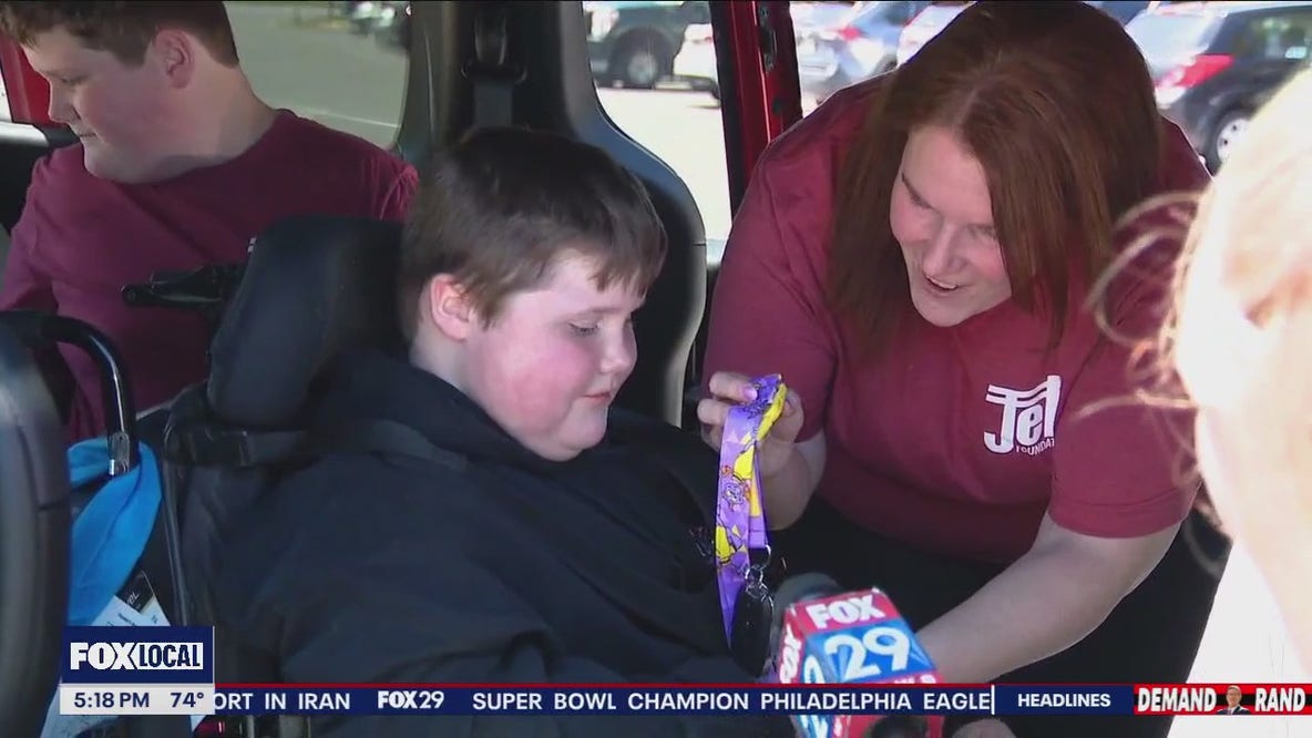 9-year-old boy with Duchenne muscular dystrophy surprised with new van